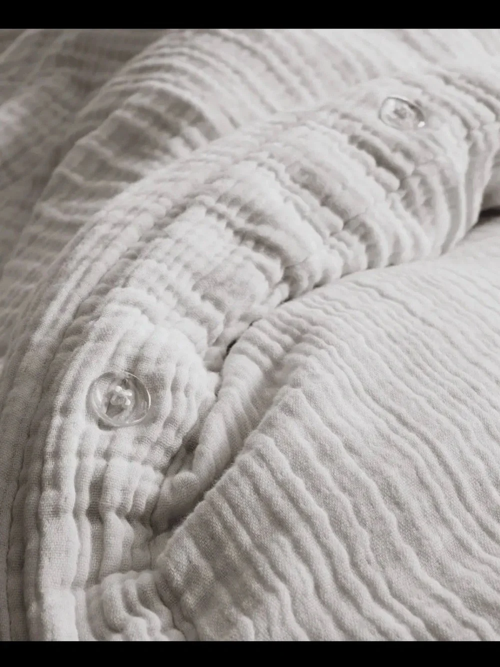 Quince 100% Org Cotton Airy Gauze Queen/Full Duvet Cover/Dustbag LtGray NWT